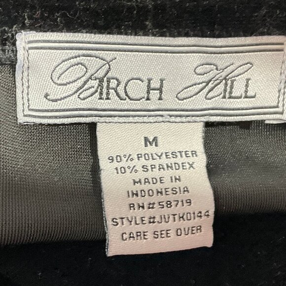 Black Velvet Midi Skirt with Bottom Founce Sz Med - Picture 5 of 9